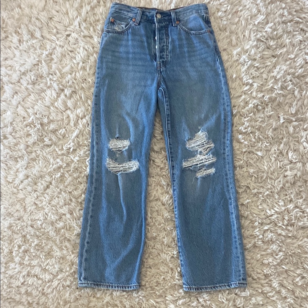 Ribcage Straight Ankle Levi Dark blue jeans